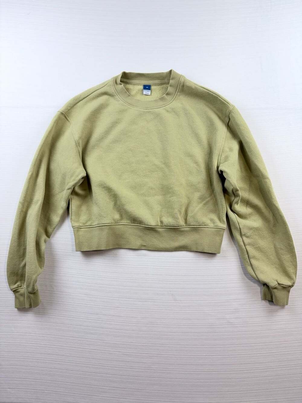 Old Navy Cropped Sweatshirt Size XS Green Crewneck Pullover